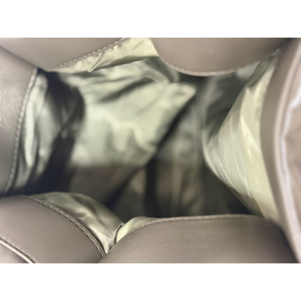 Neiman Marcus Olive Green Faux Leather Tote Bag and Pouch Set  Shoulder Bag - Picture 8 of 8
